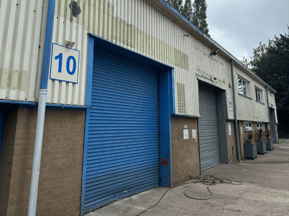 A commercial unit in Newport before it got sprayed