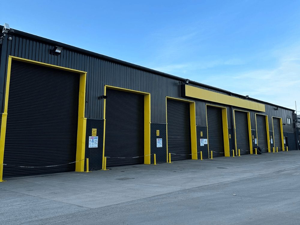 A commercial unit that Prime Signature Designs sprayed black and yellow