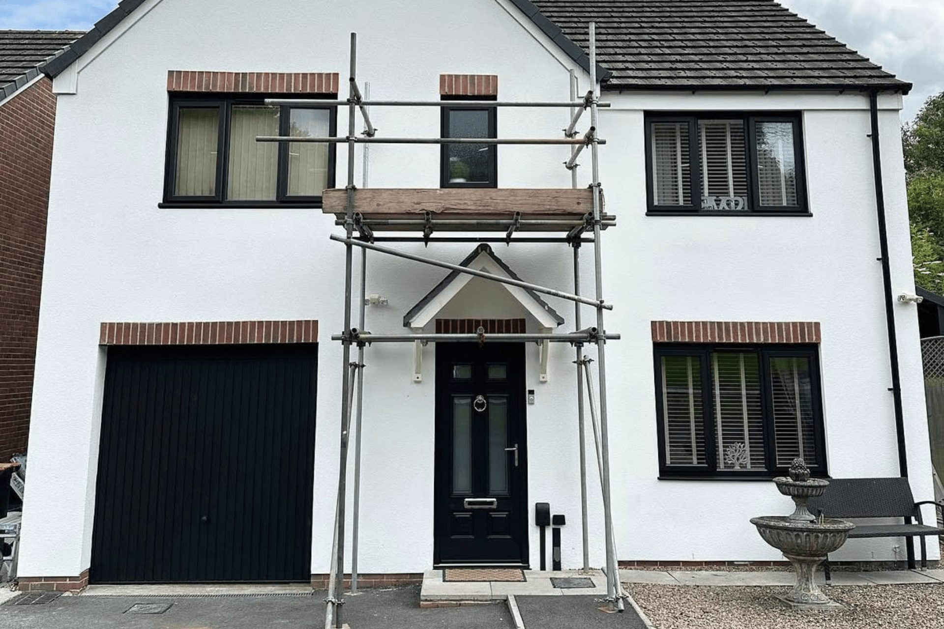 A UPVC spraying in Cardiff full front of house transformation project